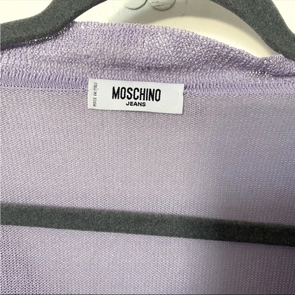 Moschino Flare Sleeve Scoop Neck Knit Sweater Top - Picture 7 of 10